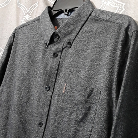 Men's Ben Sherman Gray Charcoal Long Sleeve Button Down Shirt, M - Picture 1 of 11